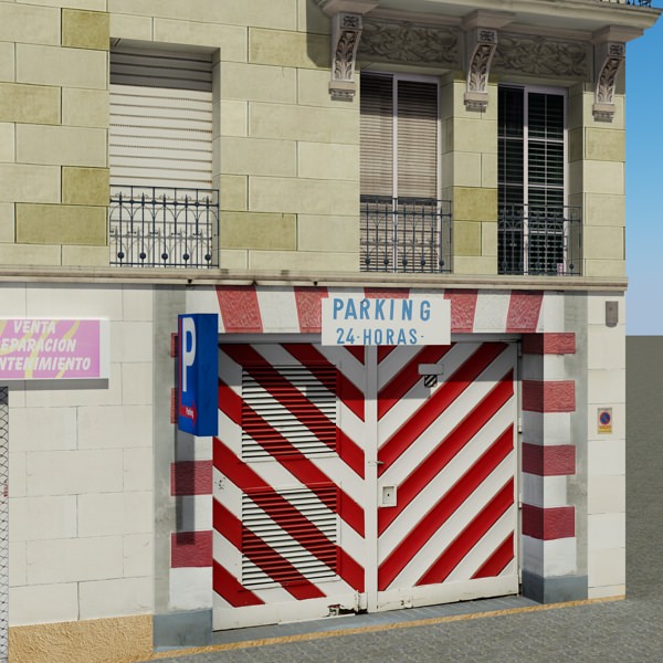 Building residential Low-poly 3D model_3