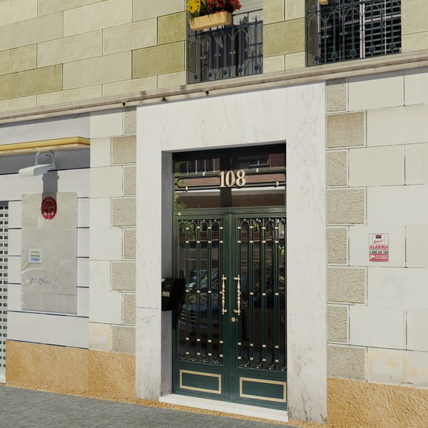 Building residential Low-poly 3D model_4