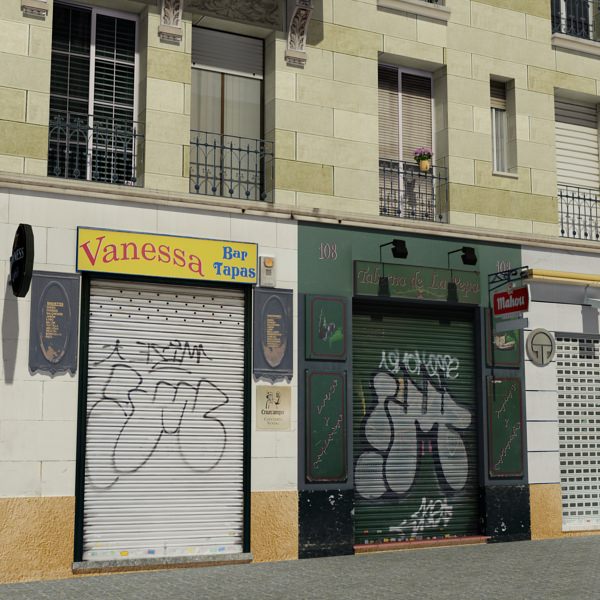 Building residential Low-poly 3D model_6