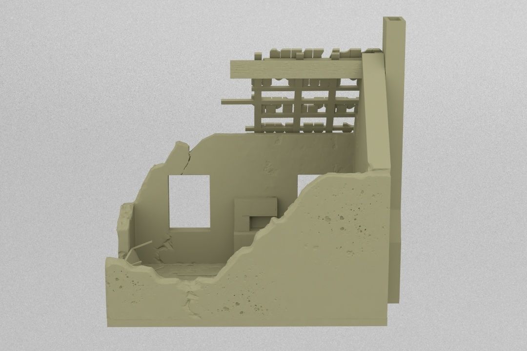 Destroyed house 3D print model_5