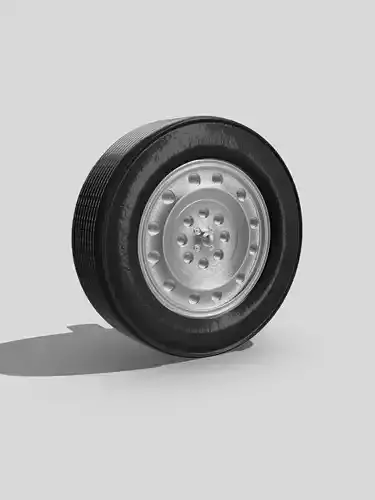 Steel Wheel 2 types w grooved Tire cars trailers diorama