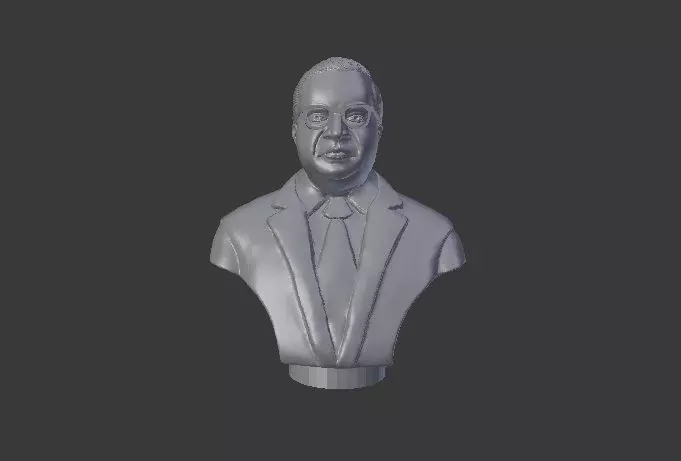 Ambedkar bust of man in suit 3D print model_0