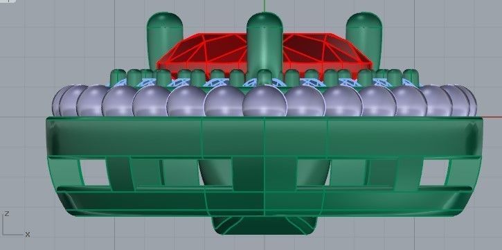 Halo Blue Heart Pendant 1444 3D print model 3D print model_13