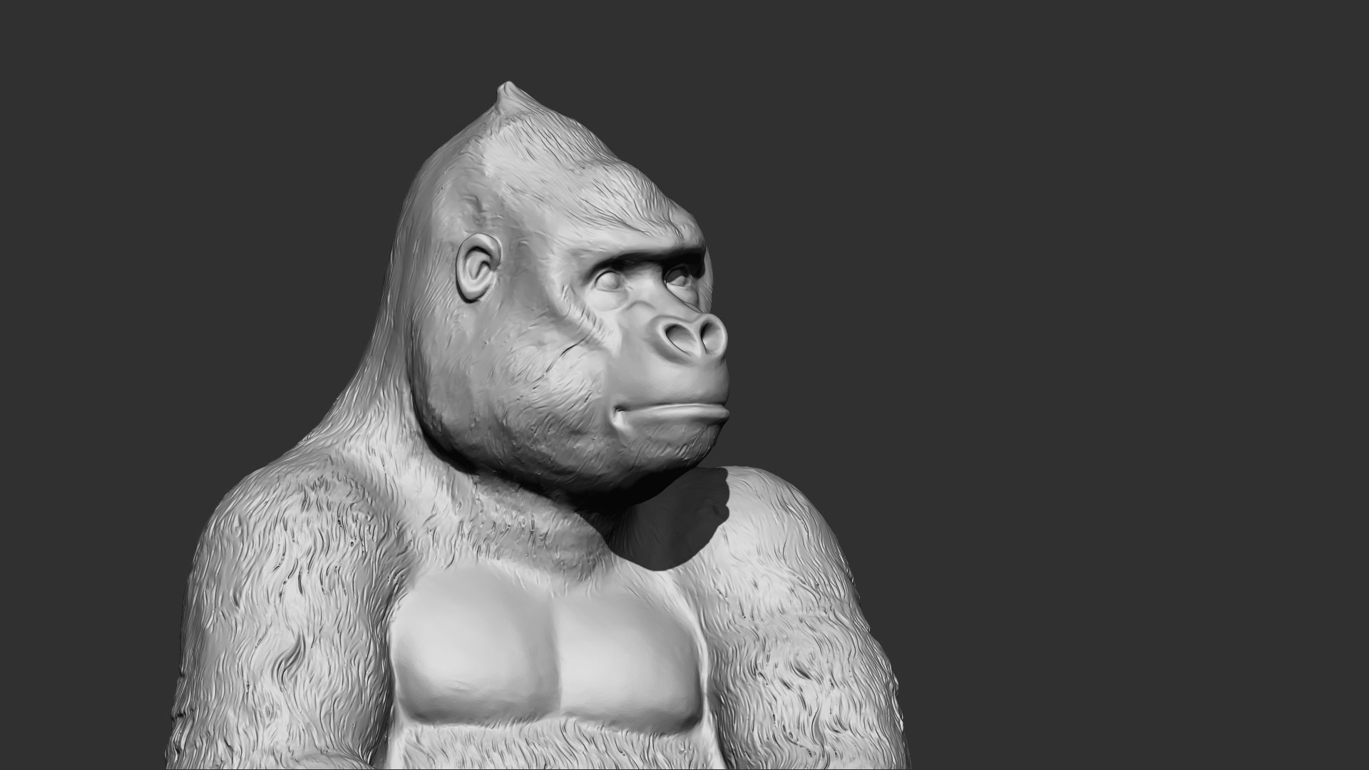Gorilla 3d print model 3D model_6