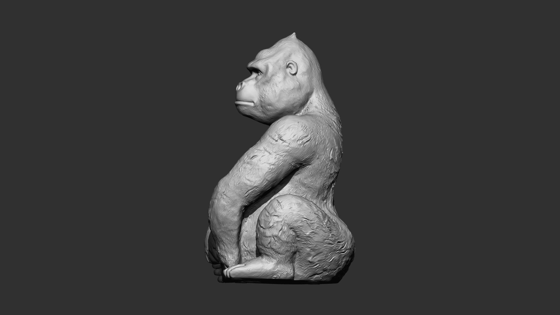Gorilla 3d print model 3D model_7