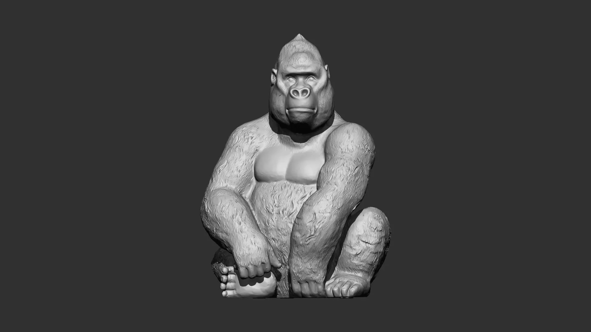 Gorilla 3d print model 3D model_0
