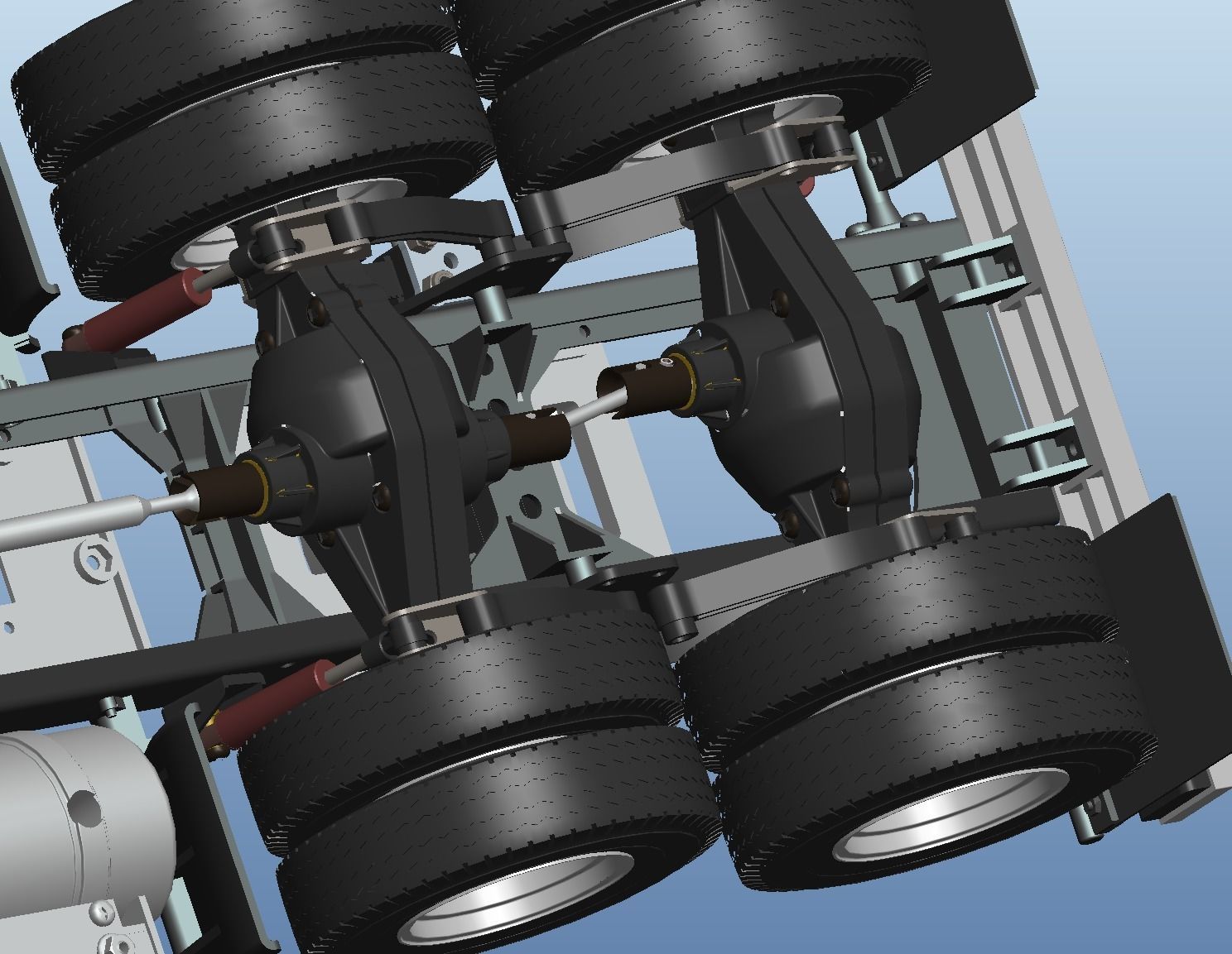 RC truck chassis model 3D model_4