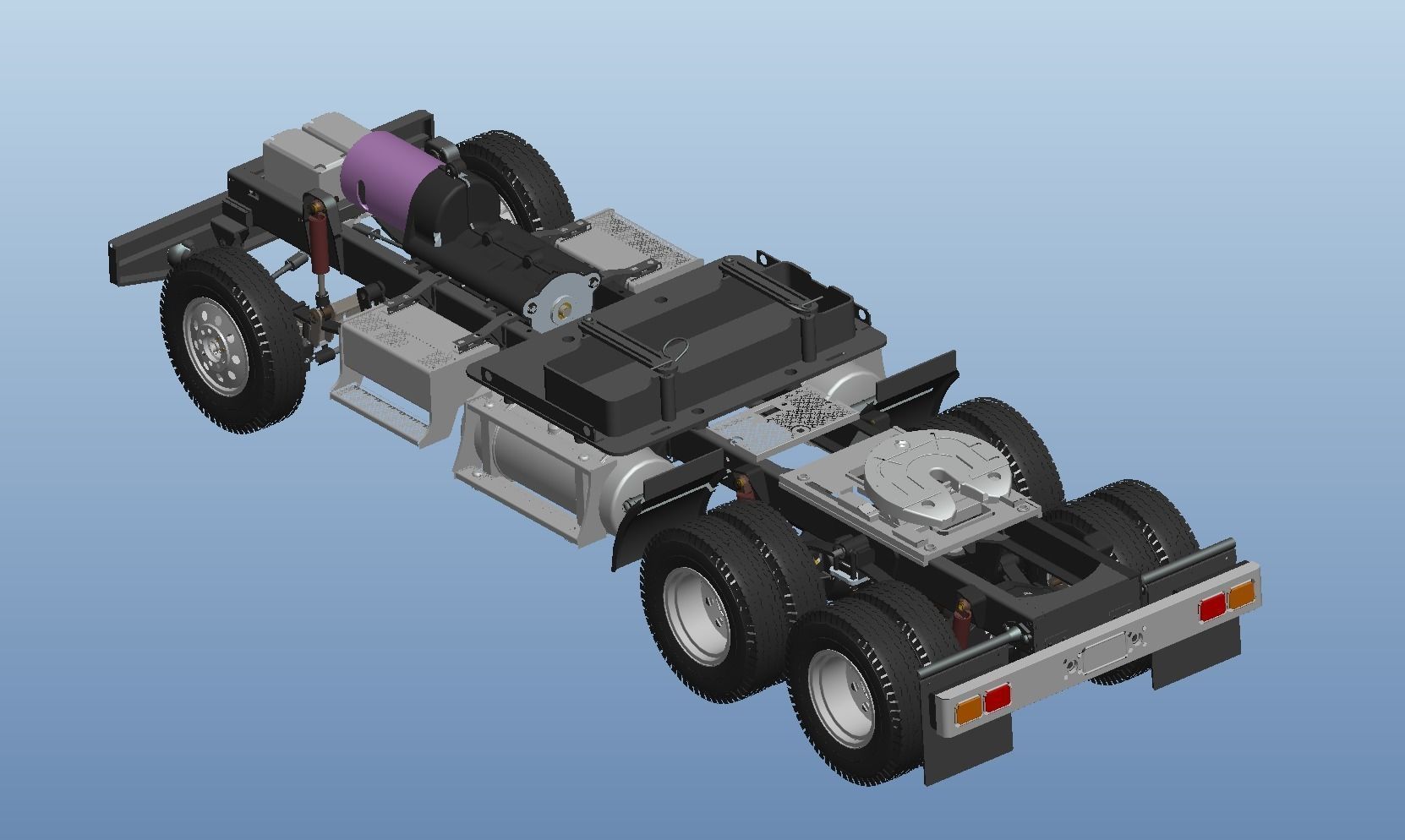 RC truck chassis model 3D model_1