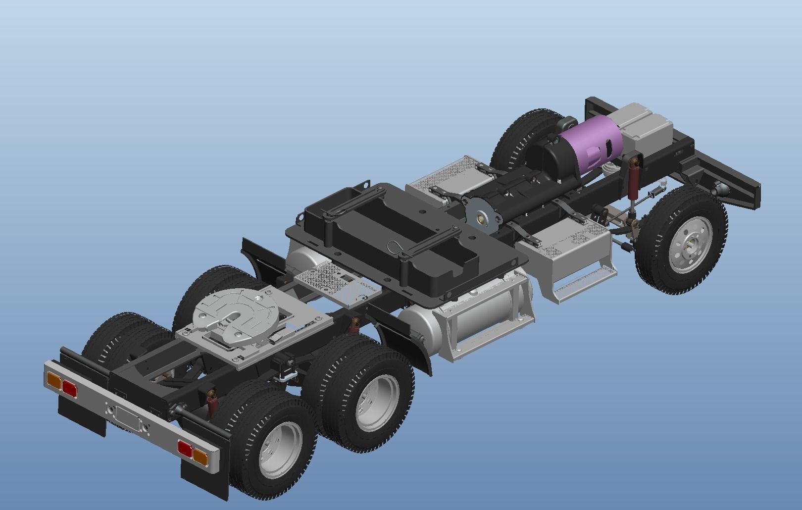 RC truck chassis model 3D model_5