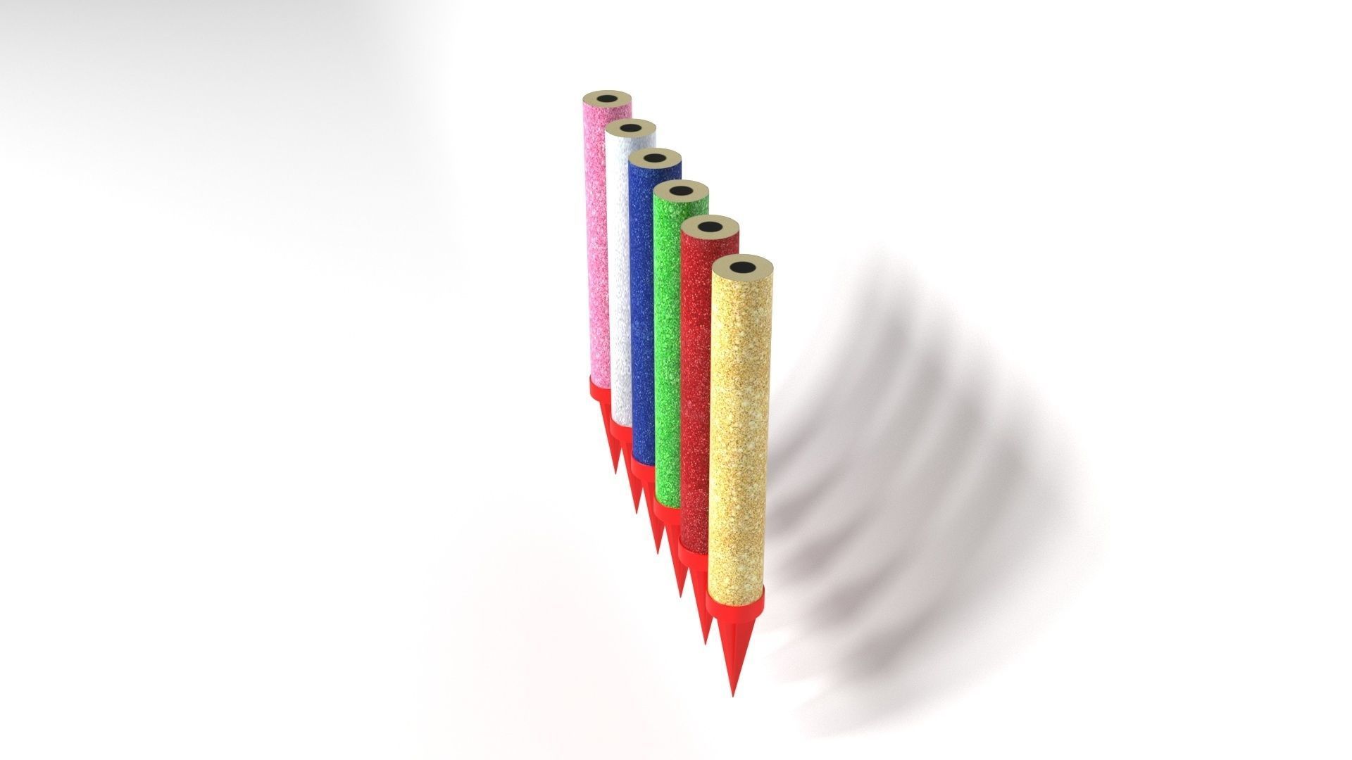 Firework Candles 3D model_2