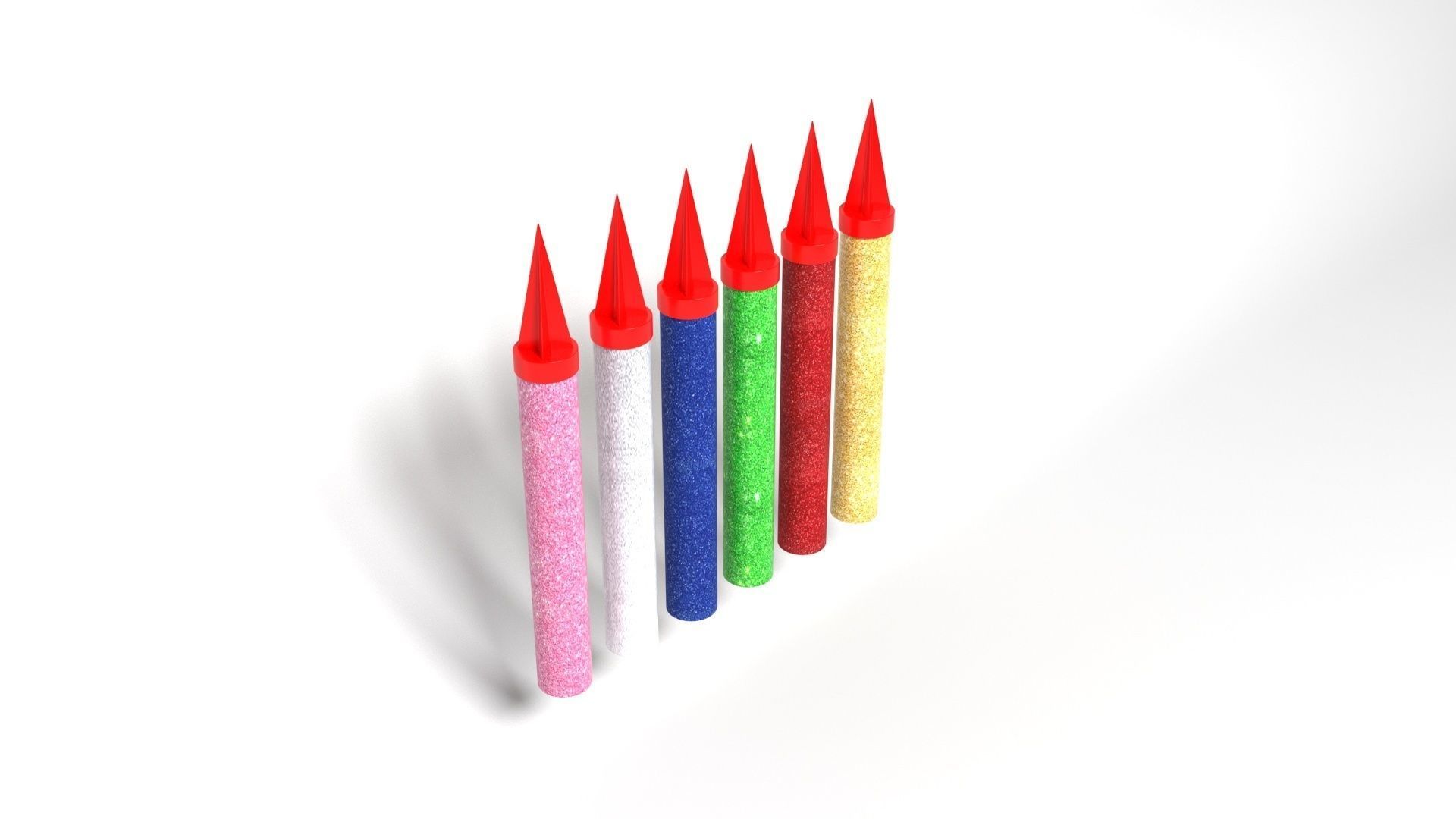 Firework Candles 3D model_12