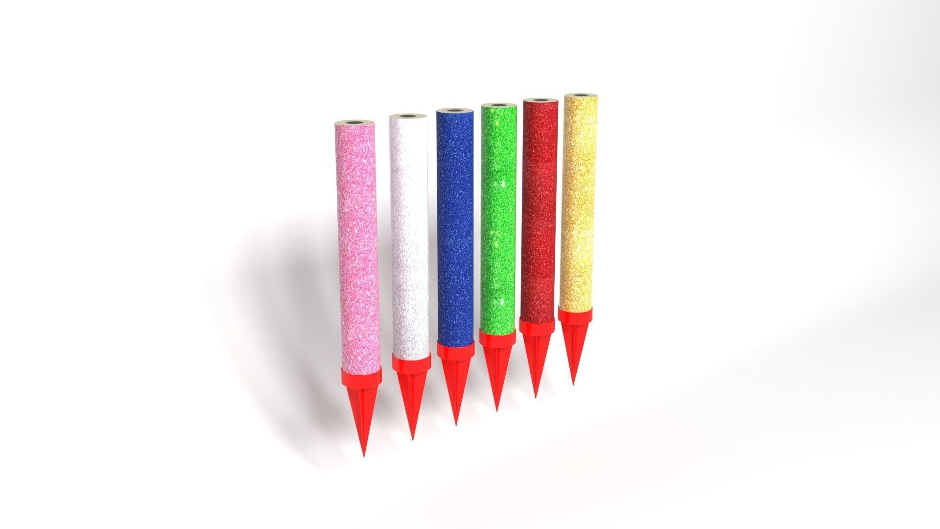 Firework Candles 3D model_3