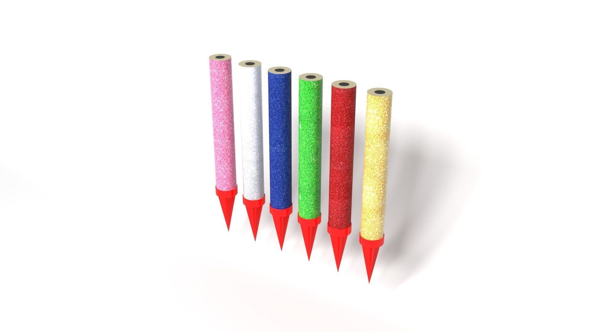 Firework Candles 3D model_1