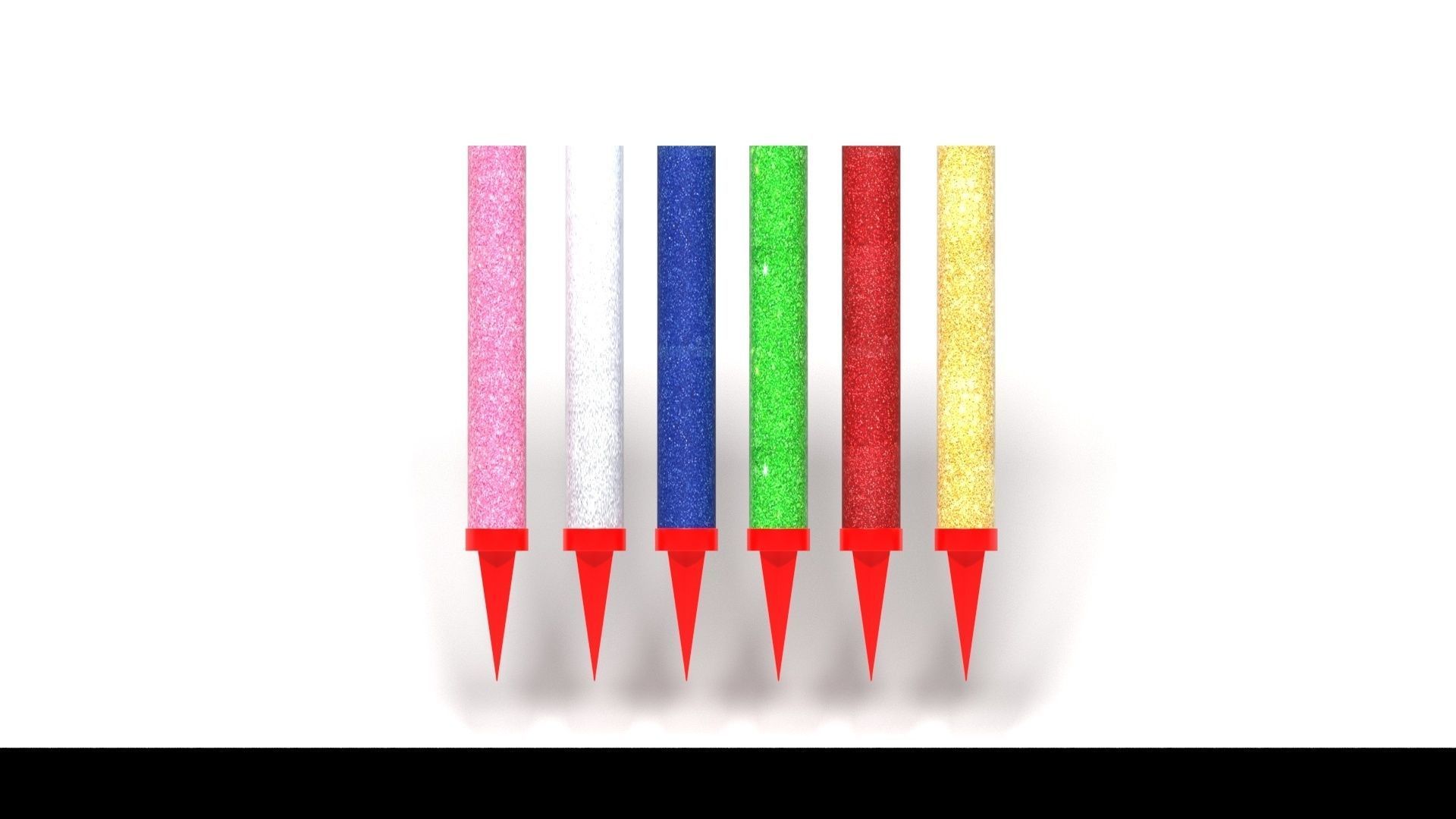 Firework Candles 3D model_8