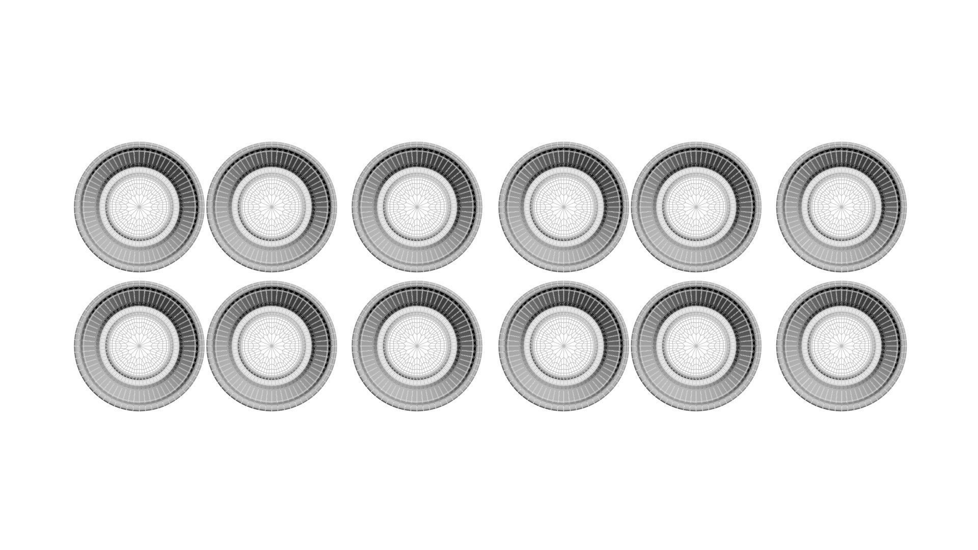 Colored Plastic Cups Set 3D model_27