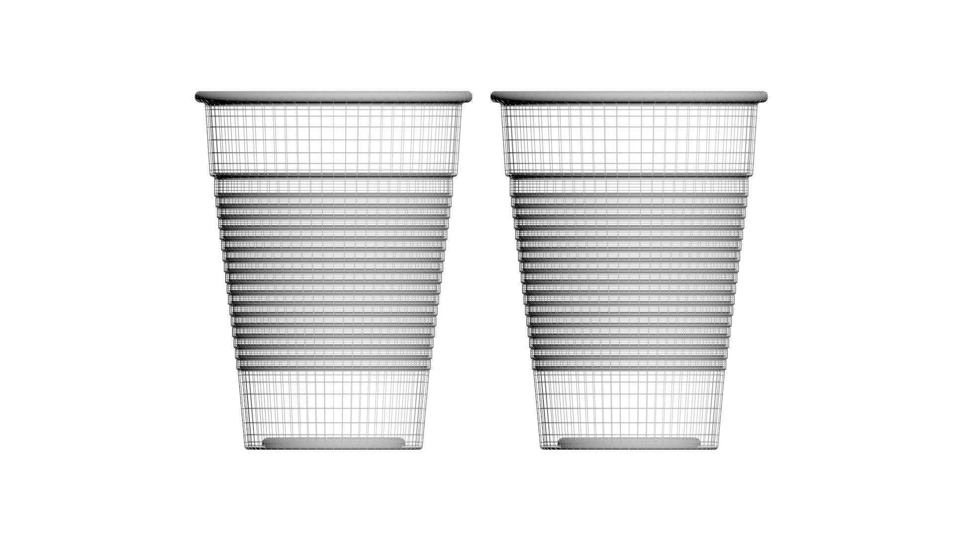 Colored Plastic Cups Set 3D model_28