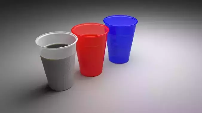 Plastic Cups With Carbonated Drink