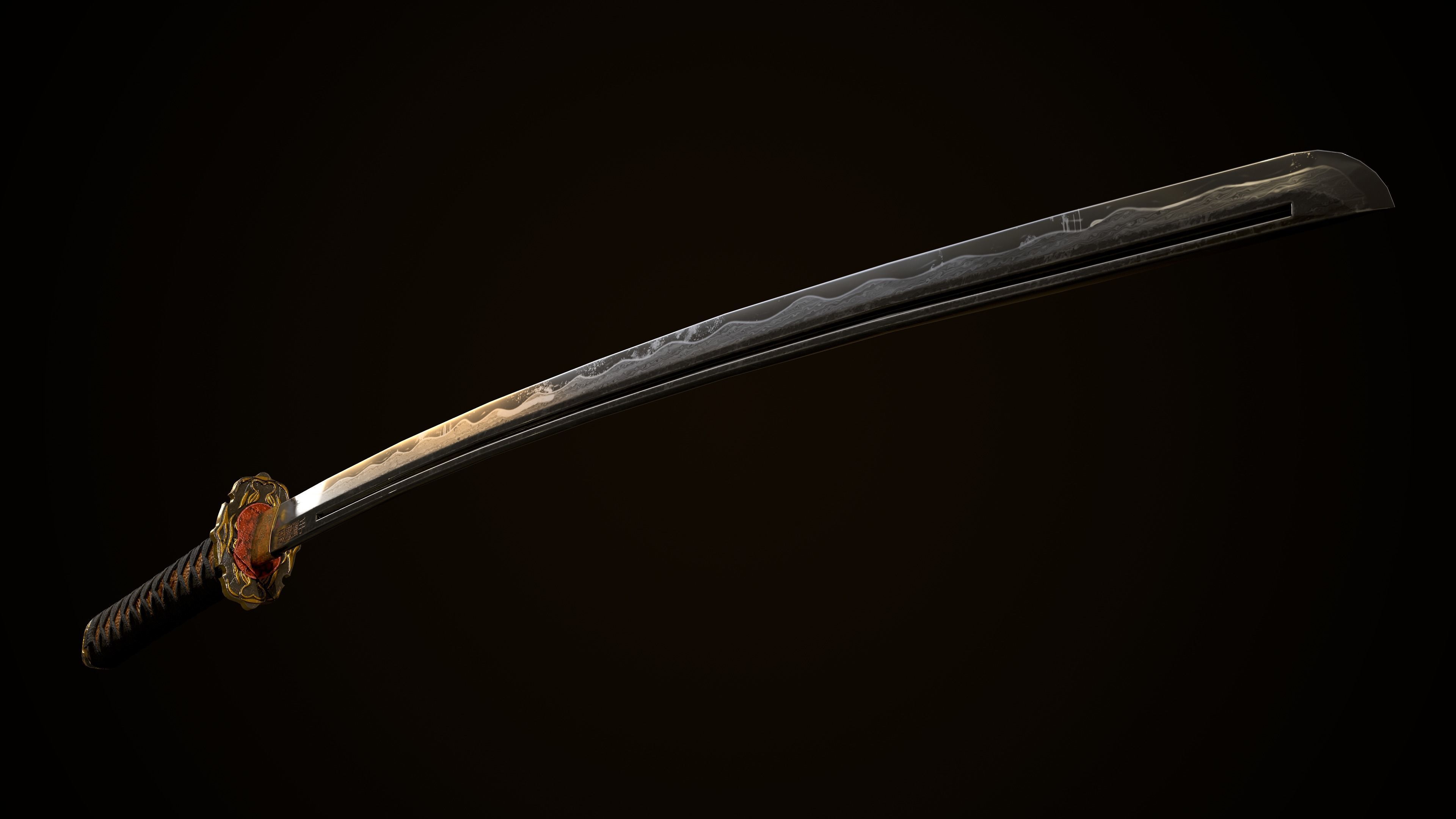 Demon Hunter Sword Low-poly 3D model_3