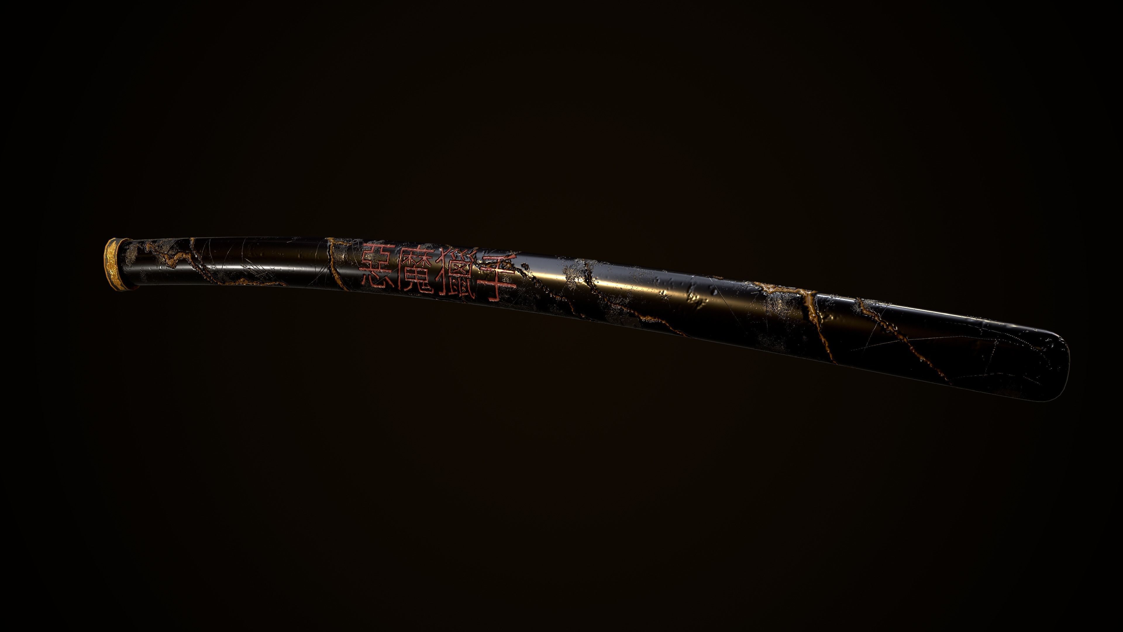 Demon Hunter Sword Low-poly 3D model_4