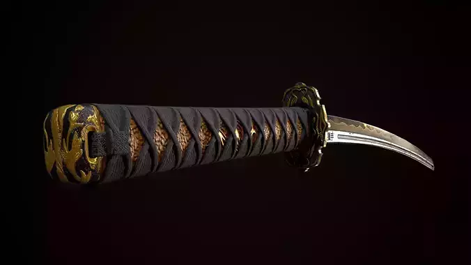 Demon Hunter Sword Low-poly 3D model