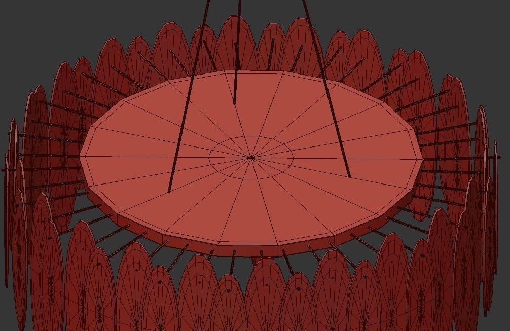 RISSA R pendant light made of paper 3D model_2