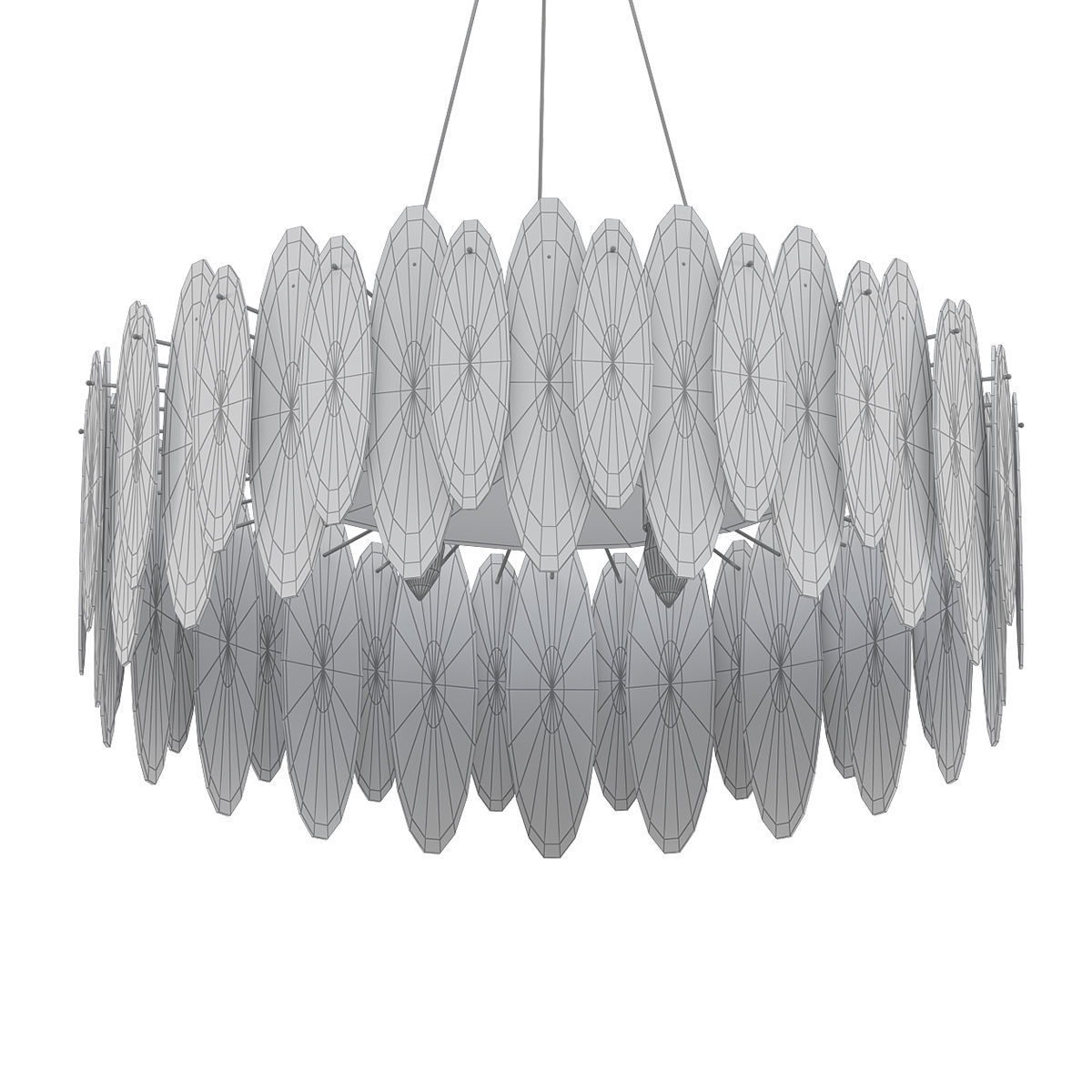RISSA R pendant light made of paper 3D model_4