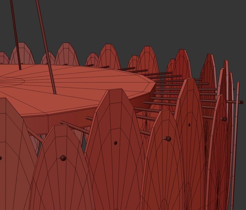 RISSA R pendant light made of paper 3D model_3