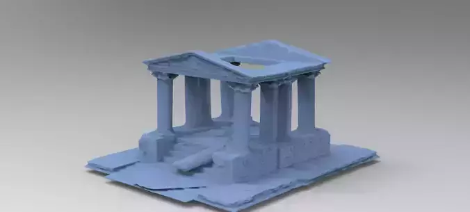 Stylised low res Greek ruin 2