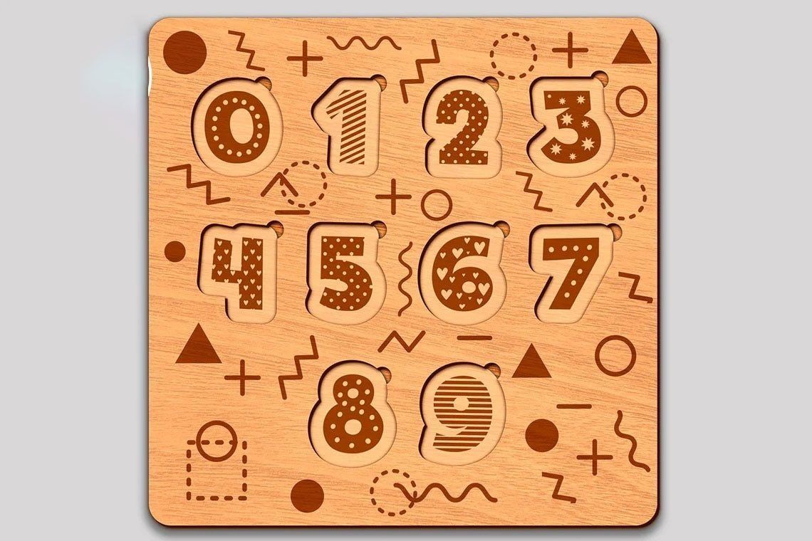 10 Designs Children Kids Puzzles Laser Cut 2D Files 3D model_5