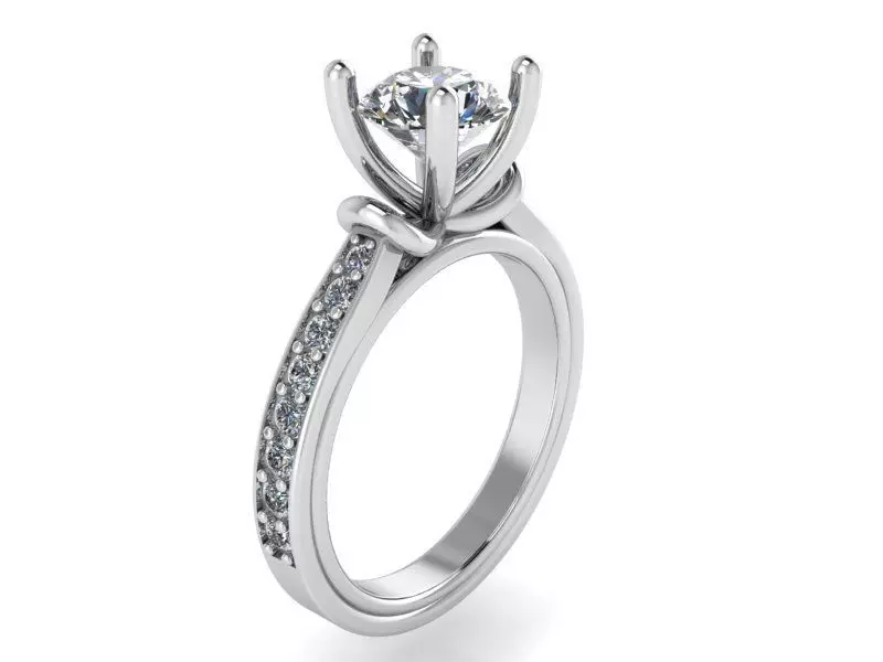 Basket Setting Diamond Ring 1468 3D print model 3D print model_0
