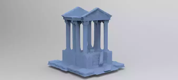 Stylised low res Greek ruin 4 