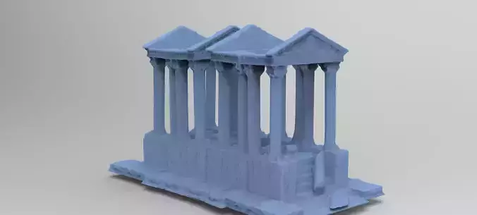 Stylised low res Greek ruin 5