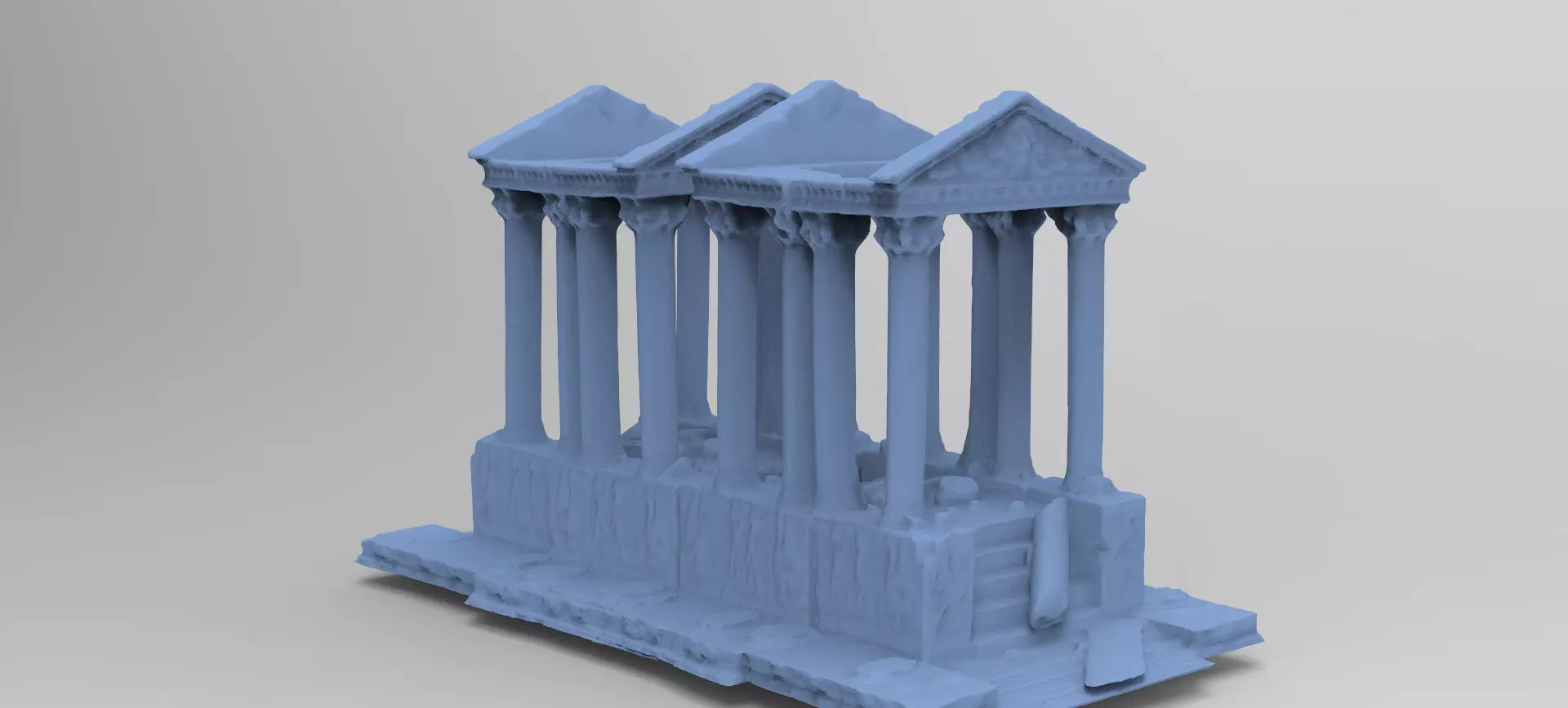 Stylised low res Greek ruin 5 3D model