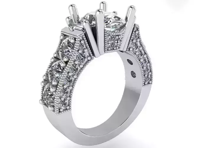 Brilliant diamond ring 1470 3D print model