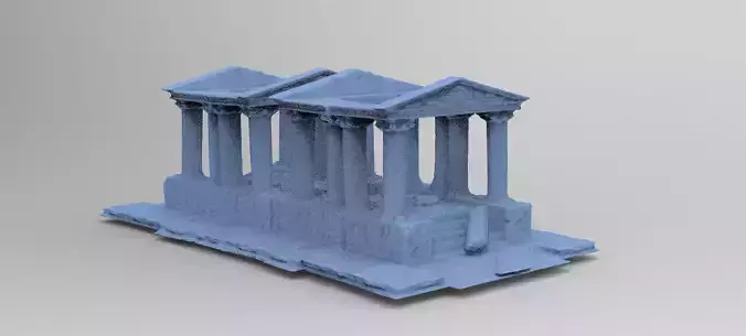 Stylised low res Greek ruin 6