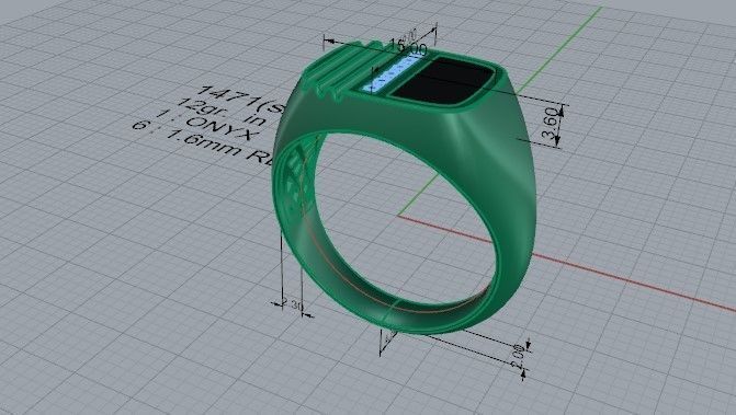 Man dream brilliant ring 1471 3D print model 3D print model_5