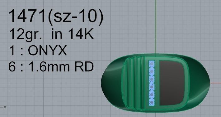 Man dream brilliant ring 1471 3D print model 3D print model_4