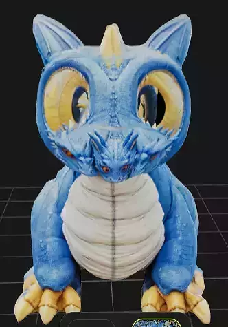 Blue Dragon with Big eyes