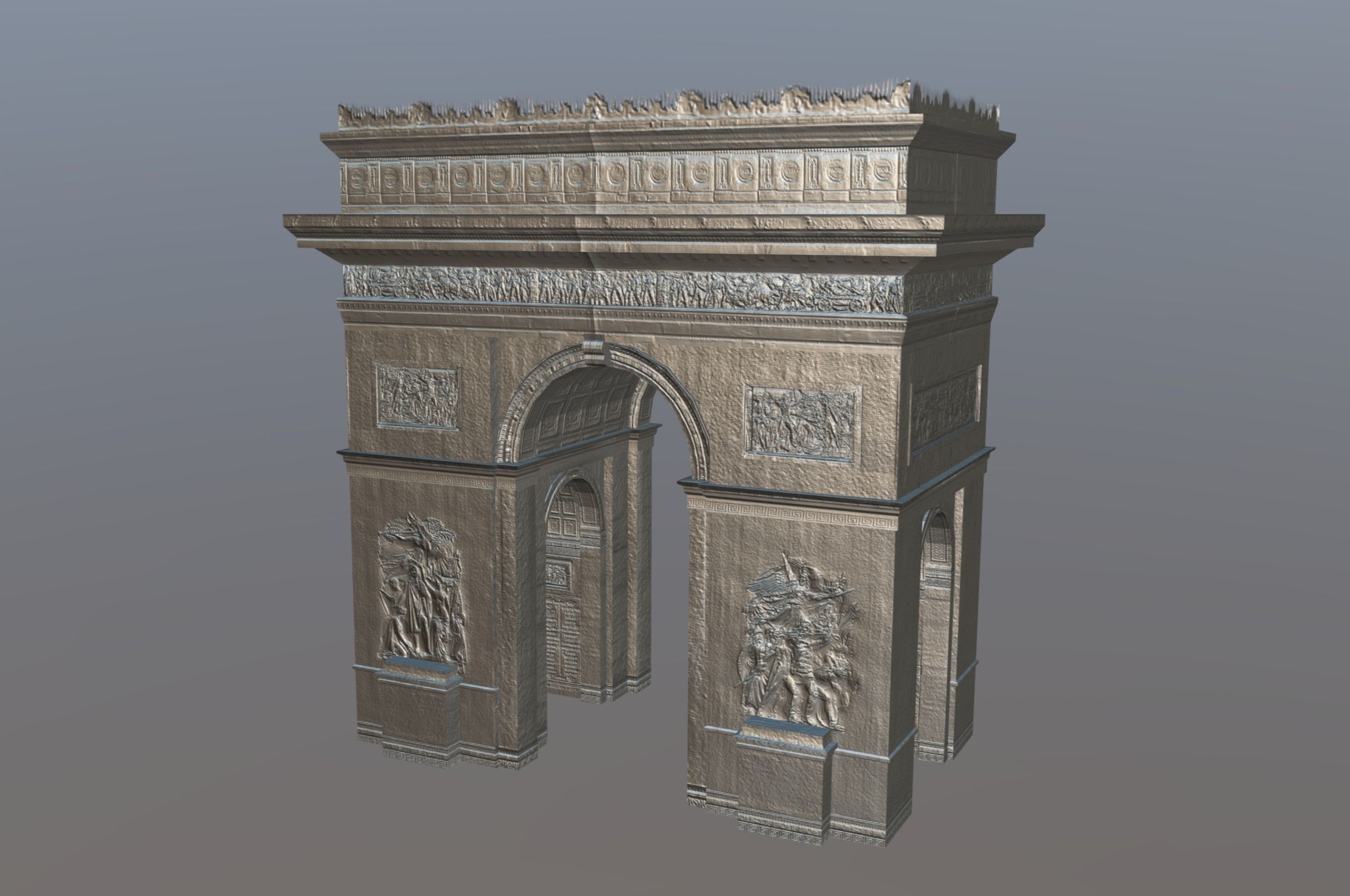 Arc de Triomphe Low-poly 3D model_8