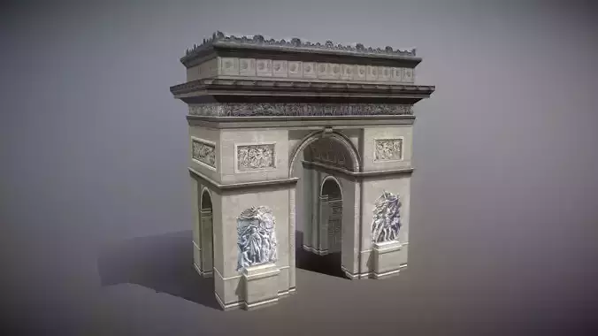 Arc de Triomphe Low-poly 3D model