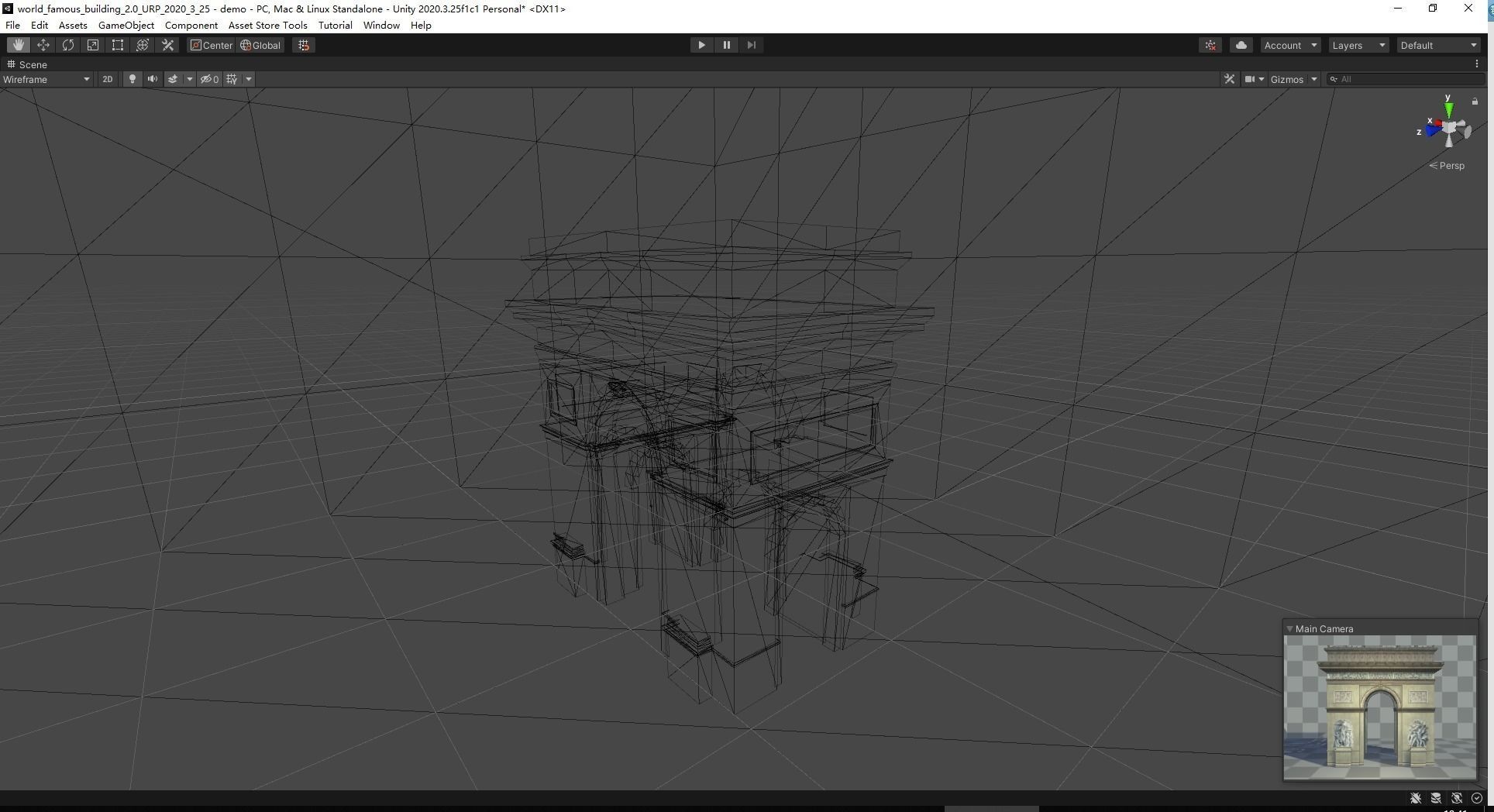 Arc de Triomphe Low-poly 3D model_3