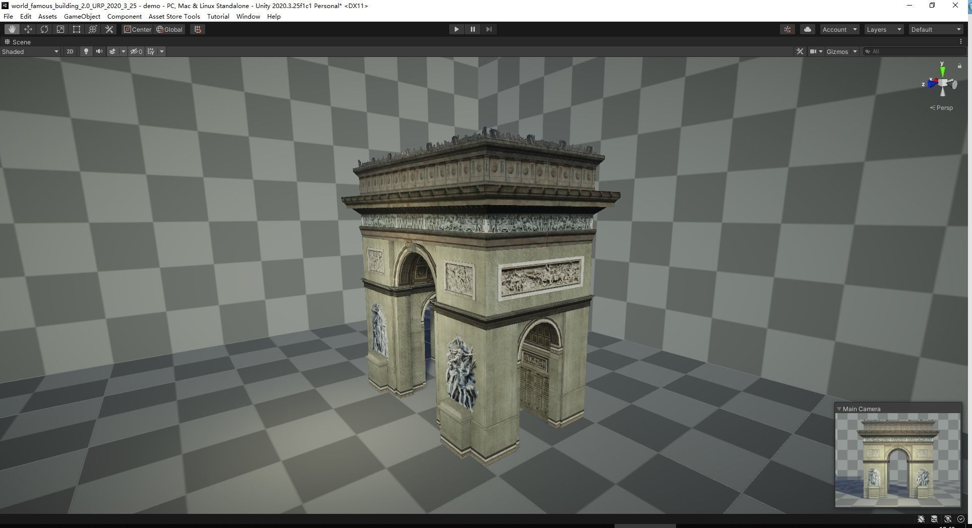 Arc de Triomphe Low-poly 3D model_5
