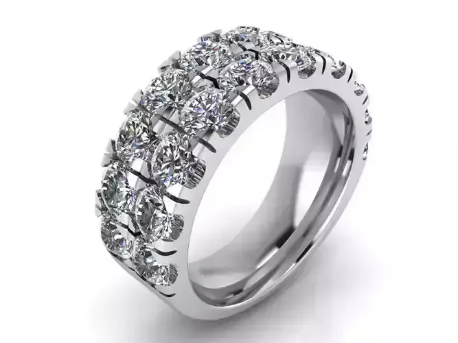 2-Row Brilliants ring 1473 3D print model