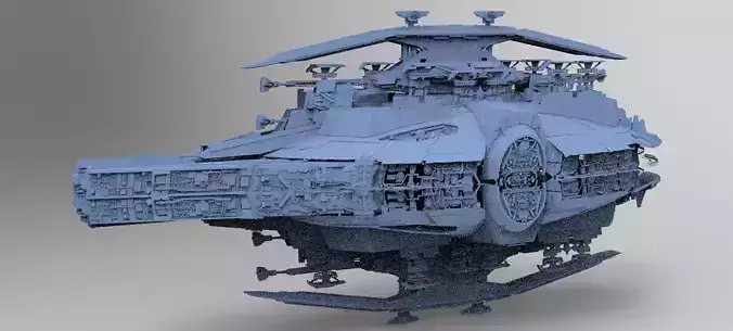 Ancient tech temple Space station 8 3D model Ancient tech temple Space station 8 3D model