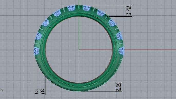 Nerrow halo briliiant ring 1474 3D print model 3D print model_6