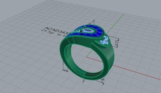 Halo ring oval stone 1475 3D print model 3D print model_6
