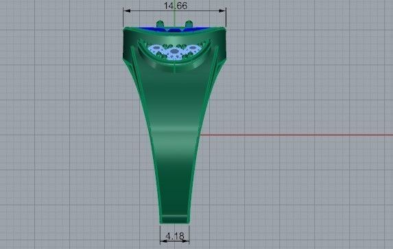 Halo ring oval stone 1475 3D print model 3D print model_8