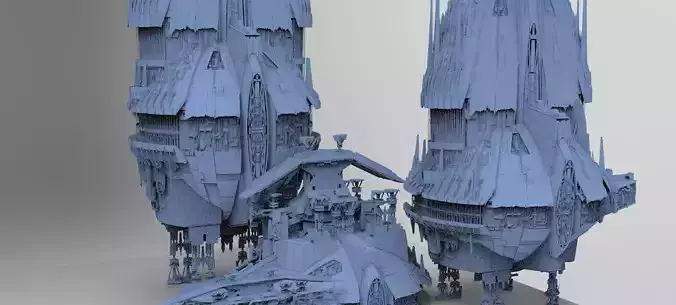 Jupiter Ruin launcher base Tower Master towers  3D model