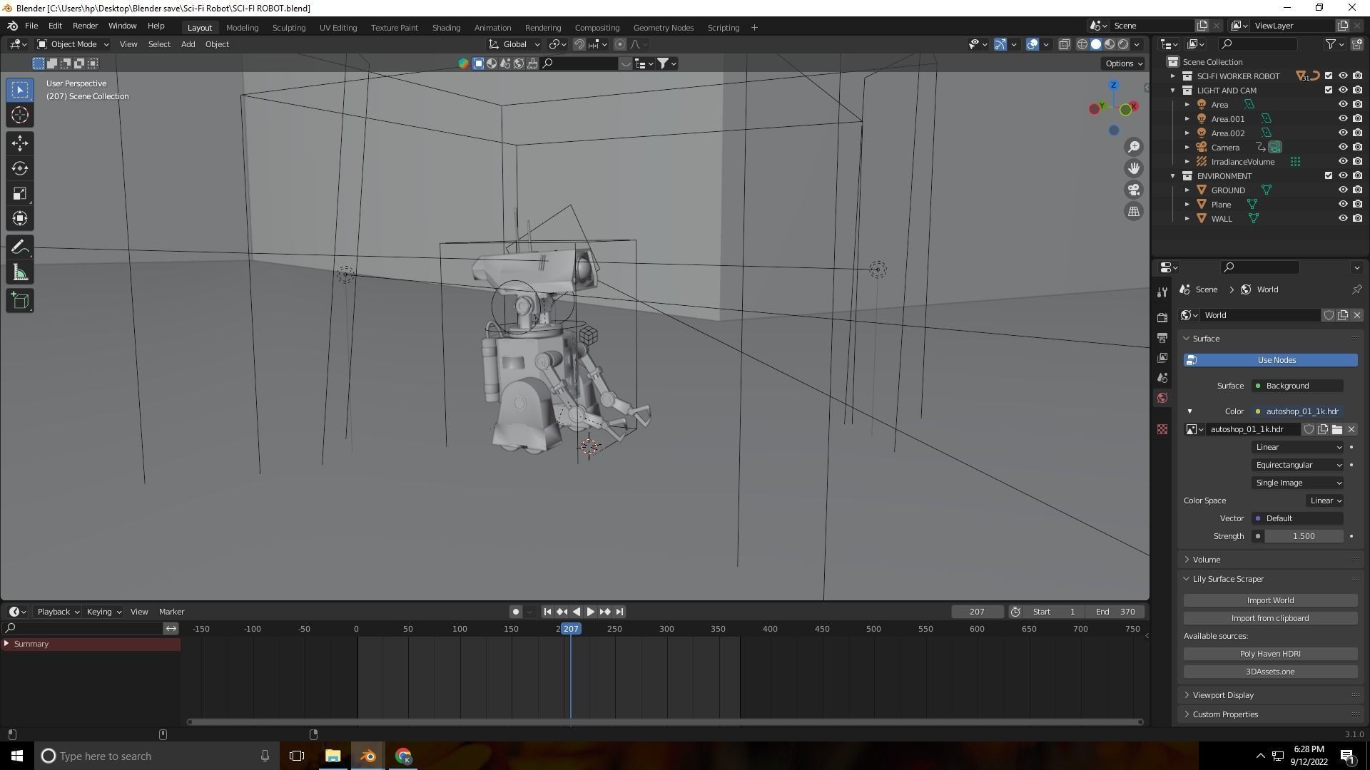 Sci-Fi Robot 3D Model Low-poly 3D model_7