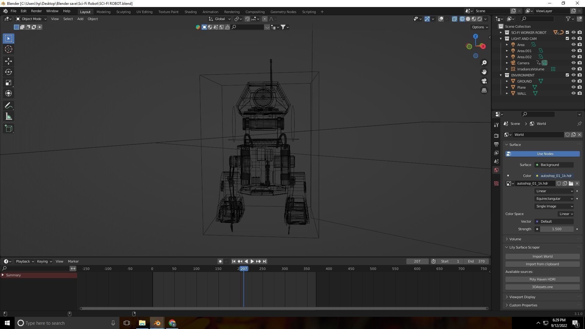 Sci-Fi Robot 3D Model Low-poly 3D model_11